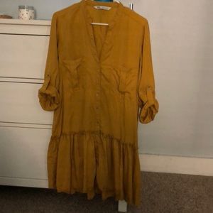 Zara Mustard Dress - only worn once!